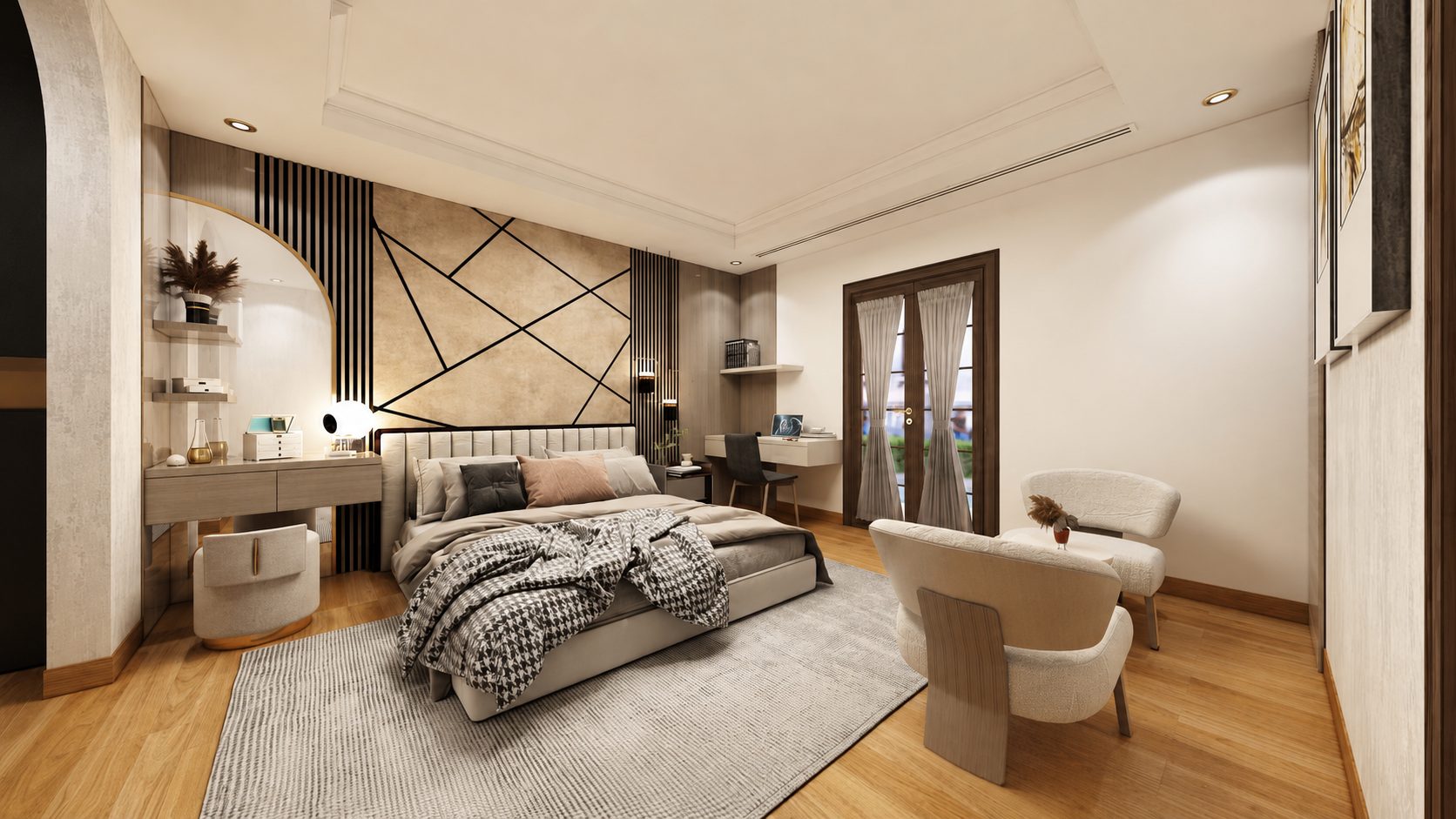 Contemporary residential bedroom